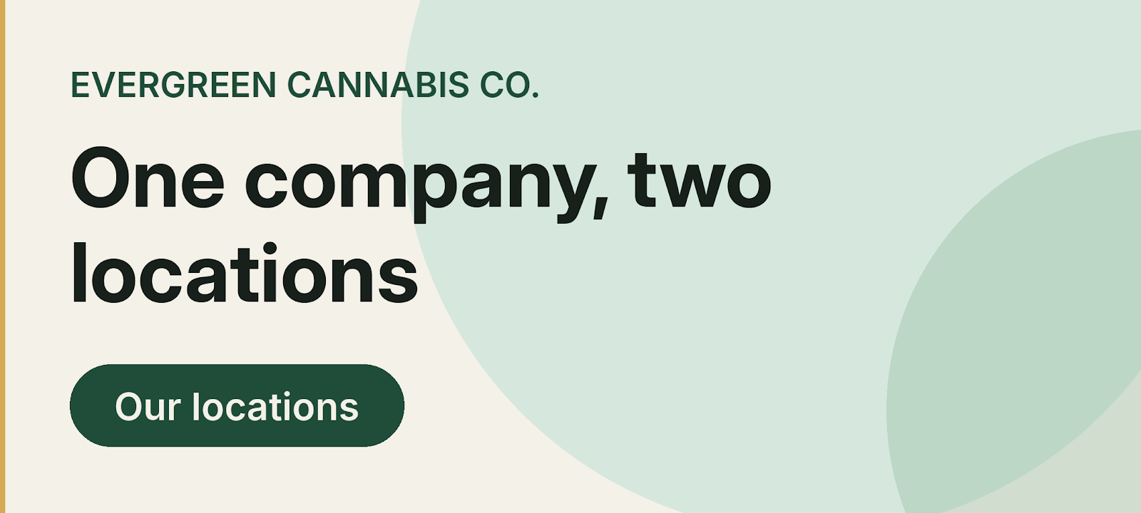 One company, two locations — Stanyan (San Francisco) and Aurora (Illinois). Same Evergreen account at both.